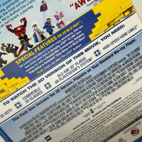 The Lego Movie 3D Blu-Ray Film 3-D 2014 - Picture 3 of 3